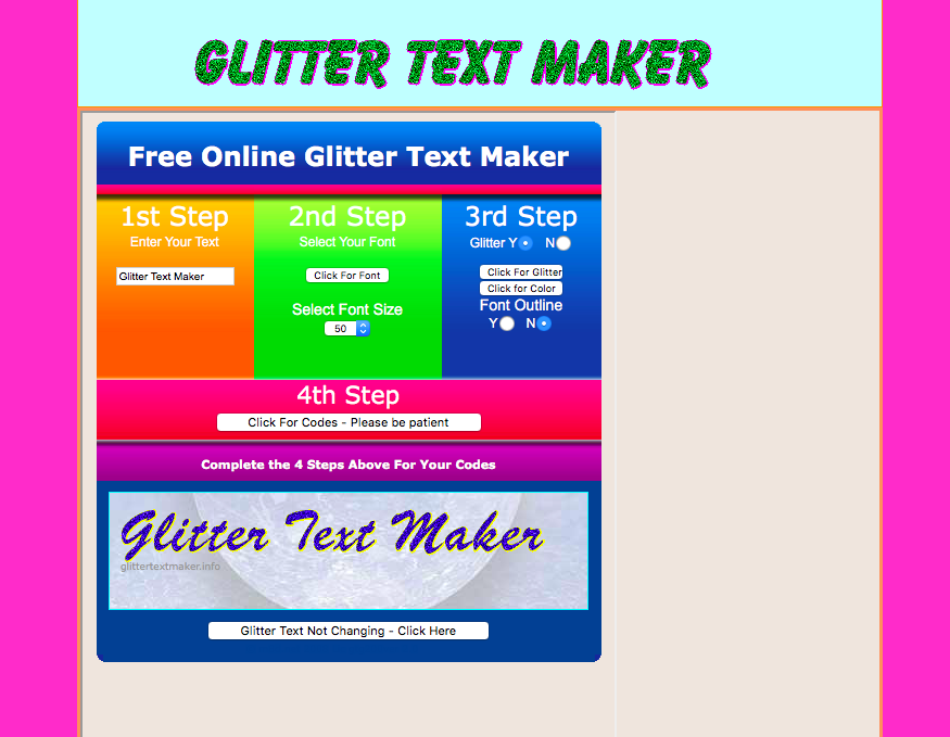Glitter text generator free download